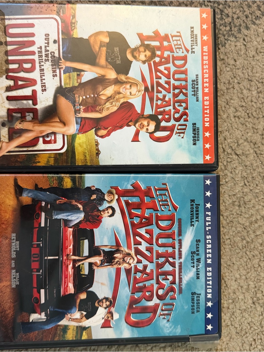 The Dukes of Hazzard (Unrated & Full-Screen) DVD Set - Blue/Red Packaging